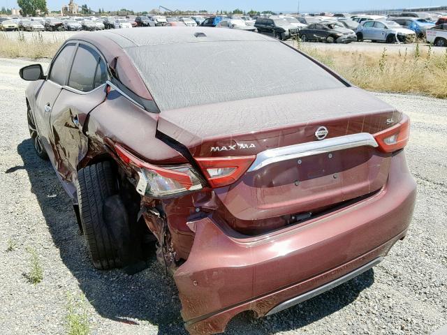 1N4AA6AP8HC424459 - 2017 NISSAN MAXIMA 3.5 MAROON photo 3