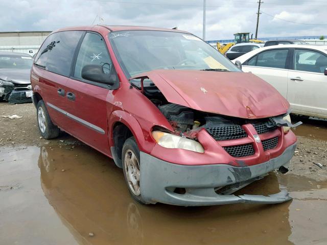 1B4GP253X2B559620 - 2002 DODGE CARAVAN SE MAROON photo 1