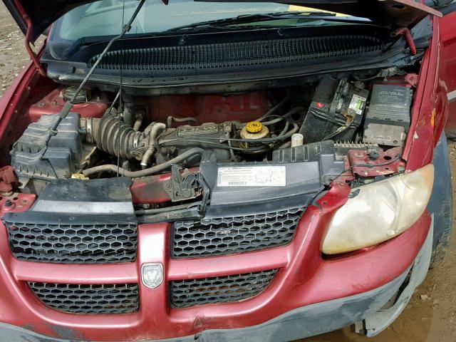 1B4GP253X2B559620 - 2002 DODGE CARAVAN SE MAROON photo 7