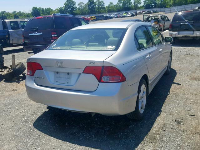 2HGFA16968H307331 - 2008 HONDA CIVIC EXL SILVER photo 4