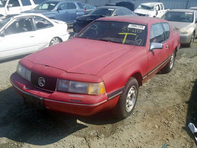 1MEBM6042JH647715 - 1988 MERCURY COUGAR LS MAROON photo 2