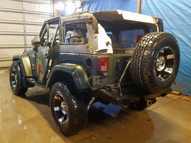 1J4FA54108L622030 - 2008 JEEP WRANGLER S GREEN photo 3