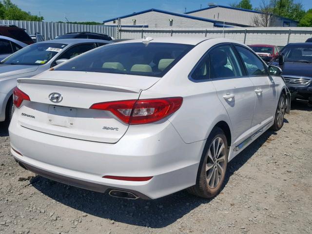 5NPE34AF3FH020651 - 2015 HYUNDAI SONATA SPO WHITE photo 4