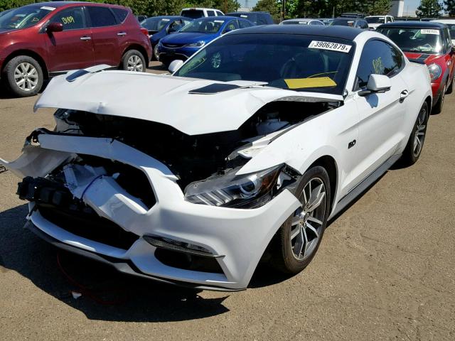 1FA6P8CF6G5208262 - 2016 FORD MUSTANG GT WHITE photo 2