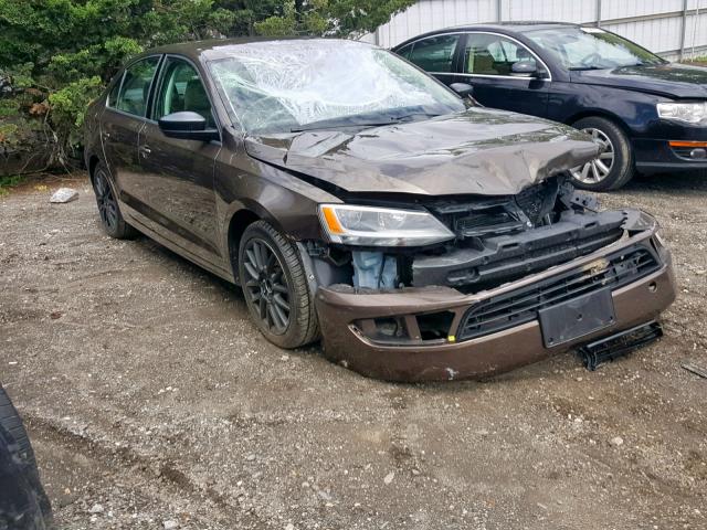 3VW1K7AJ7EM444587 - 2014 VOLKSWAGEN JETTA BASE BROWN photo 1