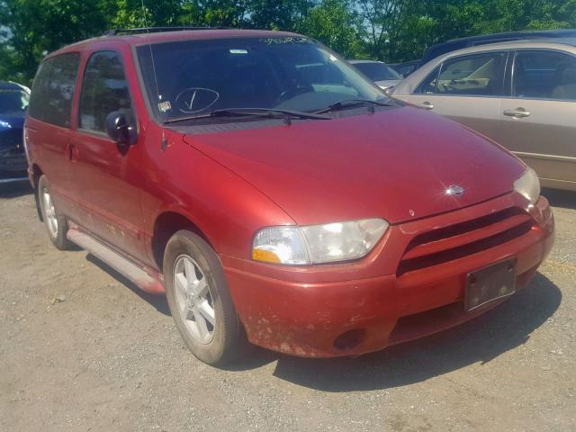 4N2ZN17T71D803474 - 2001 NISSAN QUEST GLE RED photo 1