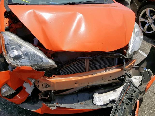 JTDKDTB34D1056237 - 2013 TOYOTA PRIUS C ORANGE photo 7