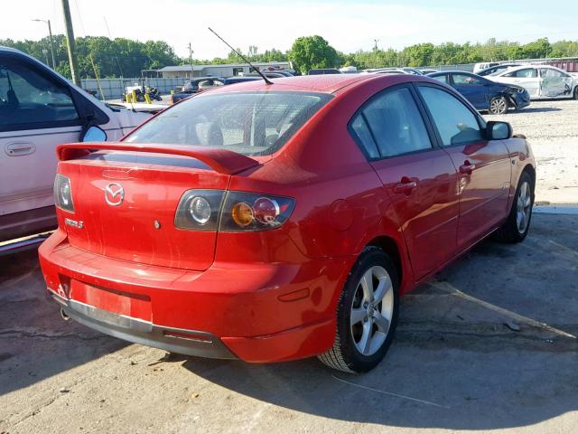 JM1BK323161530282 - 2006 MAZDA 3 S RED photo 4