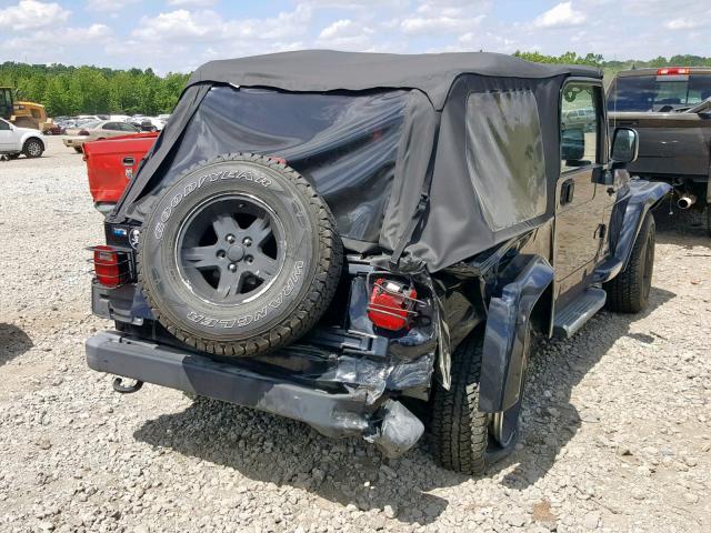 1J4FA44S46P702648 - 2006 JEEP WRANGLER / BLACK photo 4