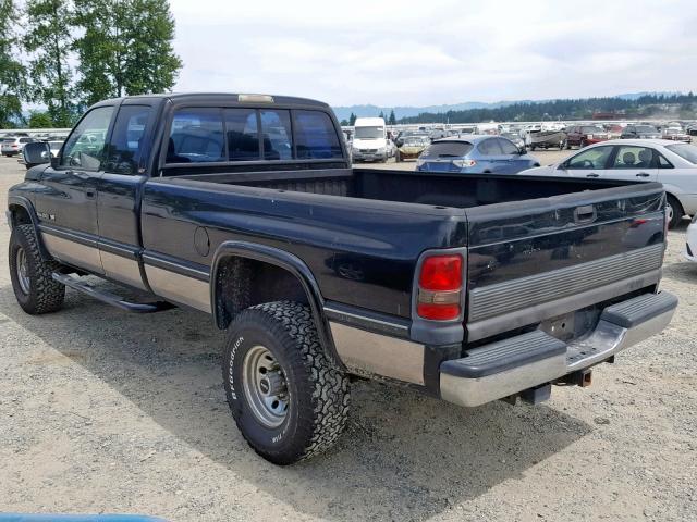 1B7KF23W6TJ124615 - 1996 DODGE RAM 2500 BLACK photo 3