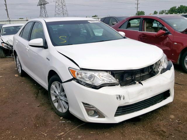 4T1BD1FK8EU129692 - 2014 TOYOTA CAMRY HYBR WHITE photo 1