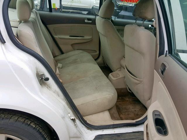 1G1AL55F077213871 - 2007 CHEVROLET COBALT LT WHITE photo 6