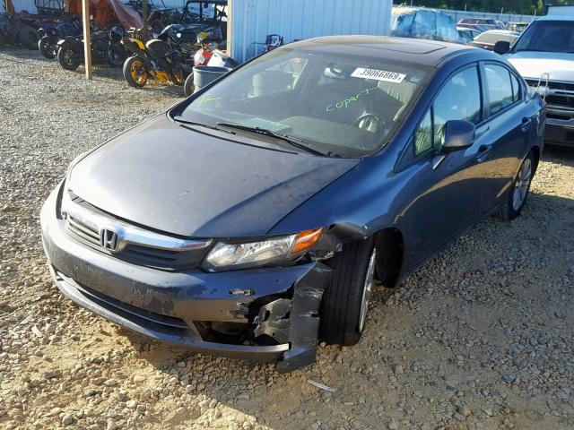 2HGFB2F97CH505444 - 2012 HONDA CIVIC EXL GRAY photo 2