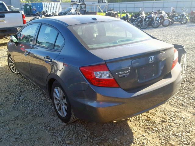 2HGFB2F97CH505444 - 2012 HONDA CIVIC EXL GRAY photo 3