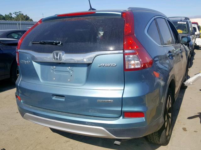 5J6RM4H97FL115430 - 2015 HONDA CR-V TOURI BLUE photo 4