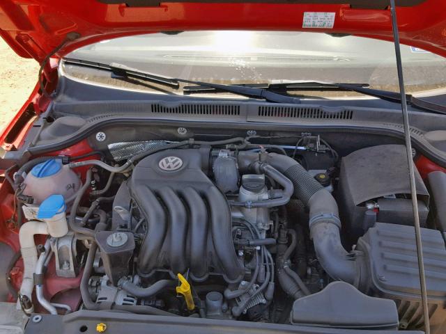 3VW2K7AJ3EM310521 - 2014 VOLKSWAGEN JETTA BASE RED photo 7