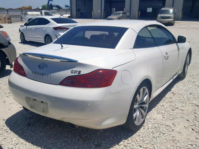 JN1CV6FE0AM354862 - 2010 INFINITI G37 BASE WHITE photo 4