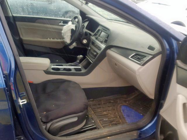 5NPE34AF0FH115183 - 2015 HYUNDAI SONATA SPO BLUE photo 5