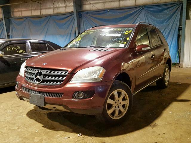 4JGBB86E66A134997 - 2006 MERCEDES-BENZ ML 350 RED photo 2