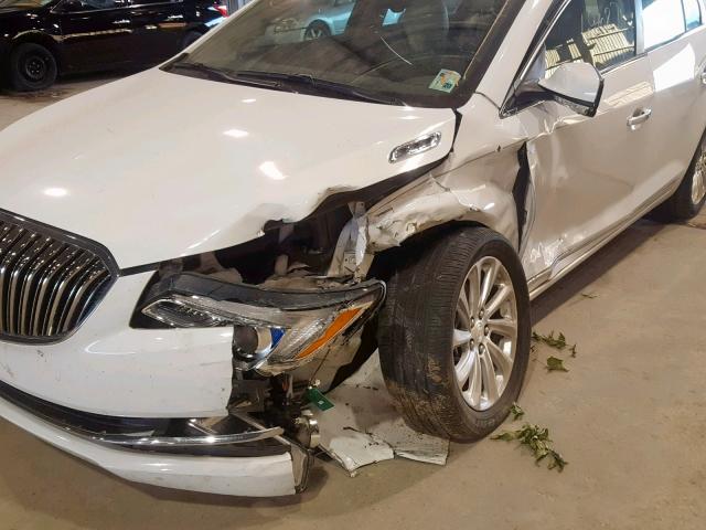 1G4GB5G34EF176426 - 2014 BUICK LACROSSE WHITE photo 9