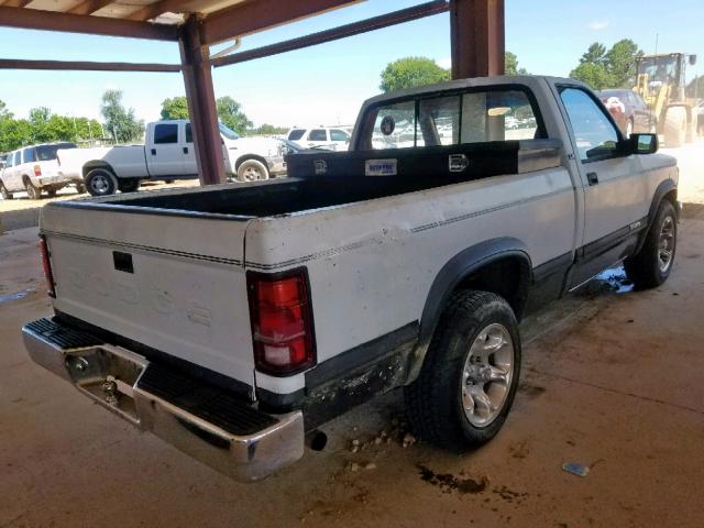 1B7FL26X8NS552312 - 1992 DODGE DAKOTA WHITE photo 4