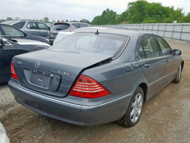 WDBNG84J86A469082 - 2006 MERCEDES-BENZ S 500 4MAT GRAY photo 4