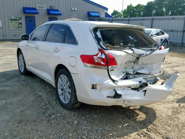 4T3ZA3BB4BU042111 - 2011 TOYOTA VENZA WHITE photo 3