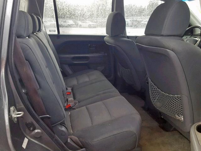 5FNYF28298B003043 - 2008 HONDA PILOT VP GRAY photo 6