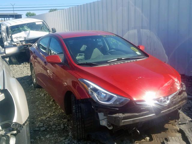 5NPDH4AE7FH575543 - 2015 HYUNDAI ELANTRA SE RED photo 1