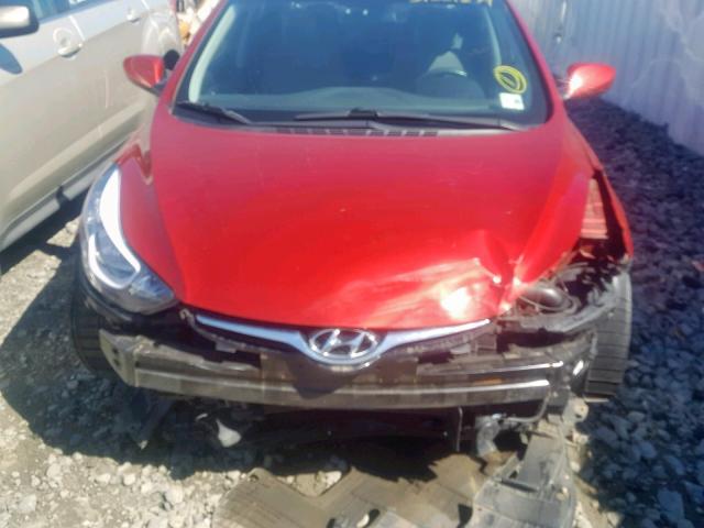 5NPDH4AE7FH575543 - 2015 HYUNDAI ELANTRA SE RED photo 9