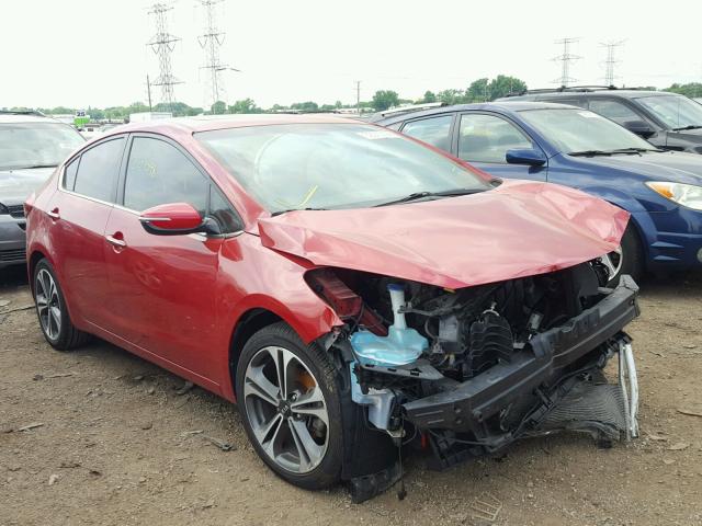 KNAFZ4A88E5086533 - 2014 KIA FORTE EX RED photo 1