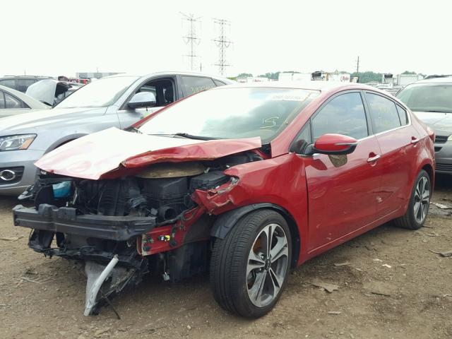 KNAFZ4A88E5086533 - 2014 KIA FORTE EX RED photo 2