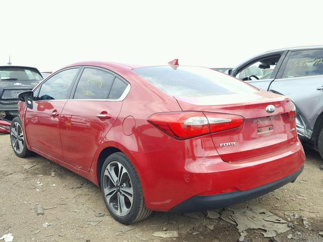 KNAFZ4A88E5086533 - 2014 KIA FORTE EX RED photo 3