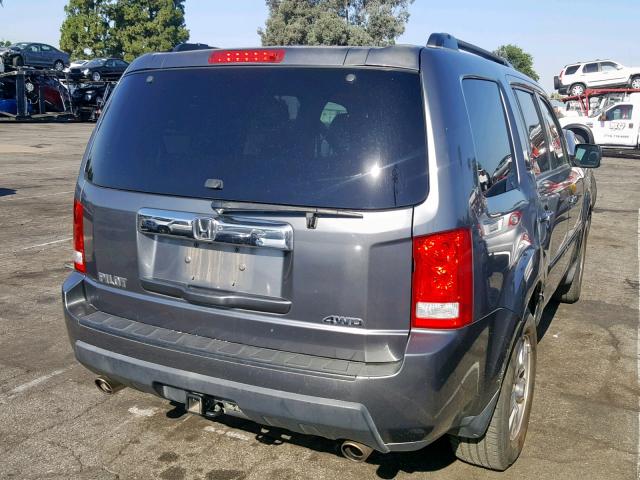 5FNYF4H75BB025426 - 2011 HONDA PILOT EXLN GRAY photo 4