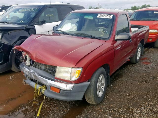 4TANL42N5YZ605633 - 2000 TOYOTA TACOMA RED photo 2