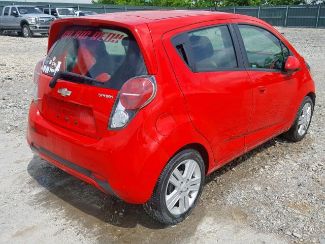 KL8CA6S9XEC565251 - 2014 CHEVROLET SPARK LS RED photo 4