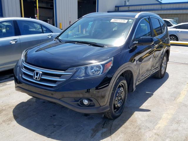 2HKRM4H75EH603475 - 2014 HONDA CR-V EXL BLACK photo 2