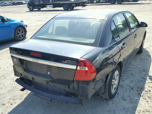 1G1ZS57F57F259429 - 2007 CHEVROLET MALIBU LS BLACK photo 4