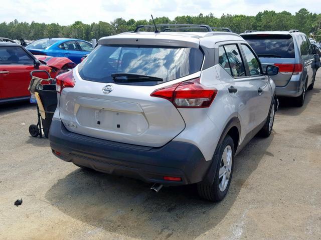 3N1CP5CU4JL519547 - 2018 NISSAN KICKS S SILVER photo 4