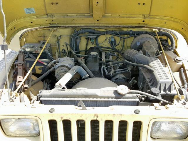 2J4FY19P0NJ538308 - 1992 JEEP WRANGLER / YELLOW photo 7