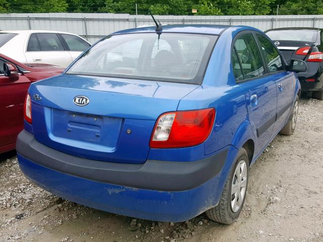 KNADE123466029911 - 2006 KIA RIO BLUE photo 4