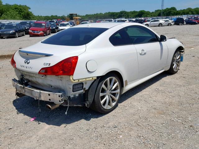 JN1CV6EK6AM100824 - 2010 INFINITI G37 BASE WHITE photo 4