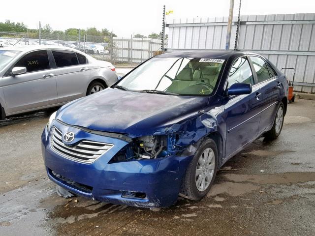 4T1BB46K19U109362 - 2009 TOYOTA CAMRY HYBR BLUE photo 2