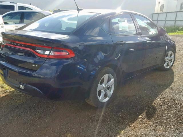 1C3CDFBB9GD625099 - 2016 DODGE DART SXT BLUE photo 4