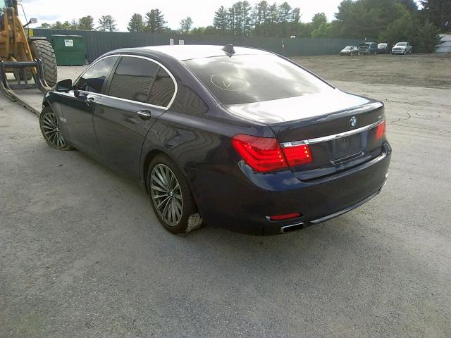 WBAKB4C56BC574585 - 2011 BMW 740 LI BLUE photo 3