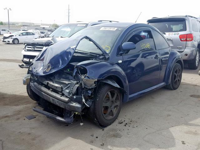 3VWBS21C21M403285 - 2001 VOLKSWAGEN NEW BEETLE BLUE photo 2