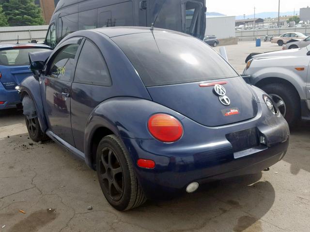 3VWBS21C21M403285 - 2001 VOLKSWAGEN NEW BEETLE BLUE photo 3