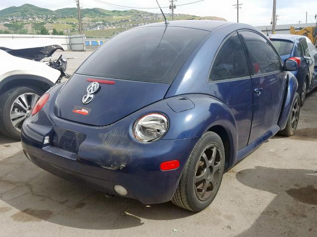 3VWBS21C21M403285 - 2001 VOLKSWAGEN NEW BEETLE BLUE photo 4