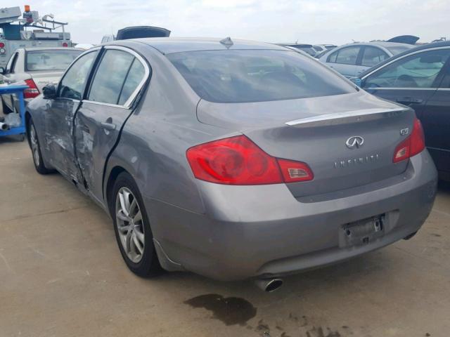 JNKCV61E59M303632 - 2009 INFINITI G37 BASE GRAY photo 3