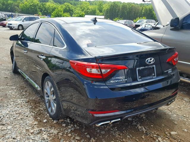 5NPE34AB5FH191026 - 2015 HYUNDAI SONATA SPO BLACK photo 3